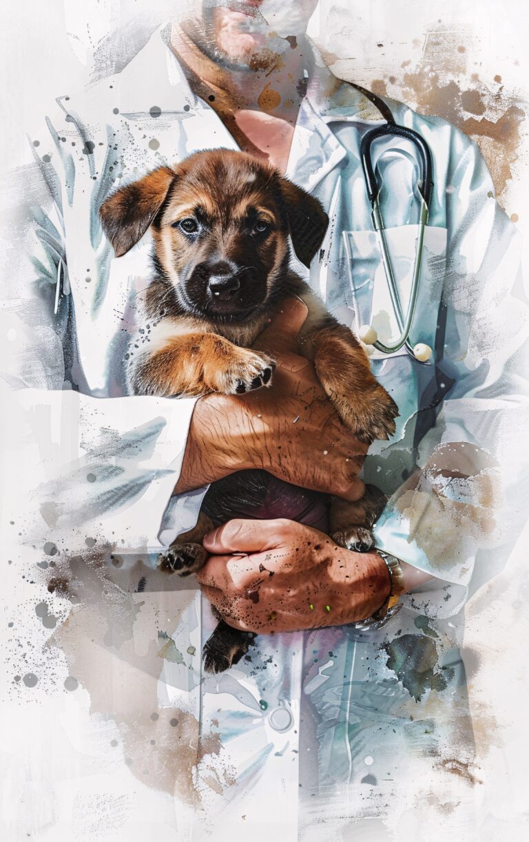 a puppy at the vet - puppy health guarantee